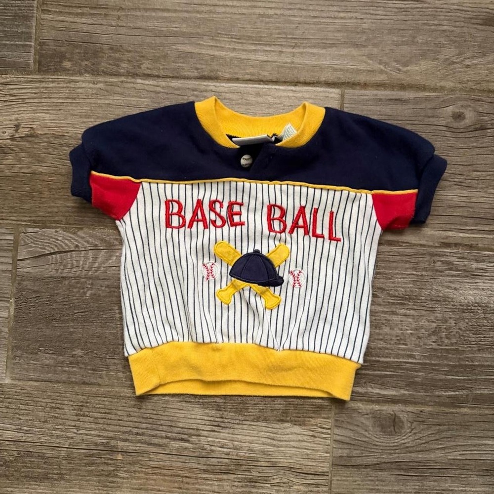 Vintage 90s Small Steps baby baseball shirt size 6 - 9 months
